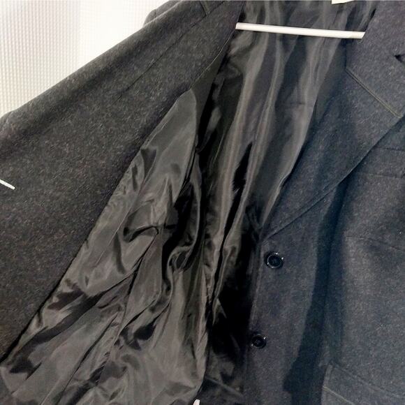 HARVE BENARD! STUNNING WOOL BLEND CHARCOAL GRAY JACKET, SKIRT SUIT, SET! SZ 26W - Picture 7 of 14